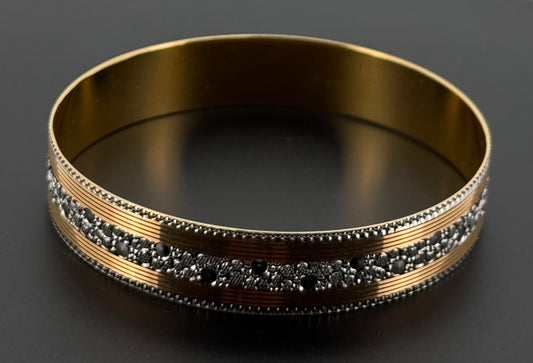 22k Solid Gold Equisite Two Tone Bangles BG1