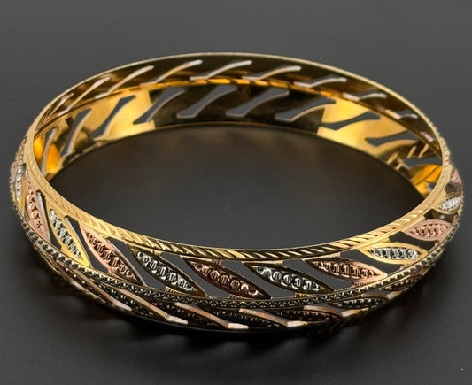 22k Solid Gold Equisite Two Tone Bangles BG4