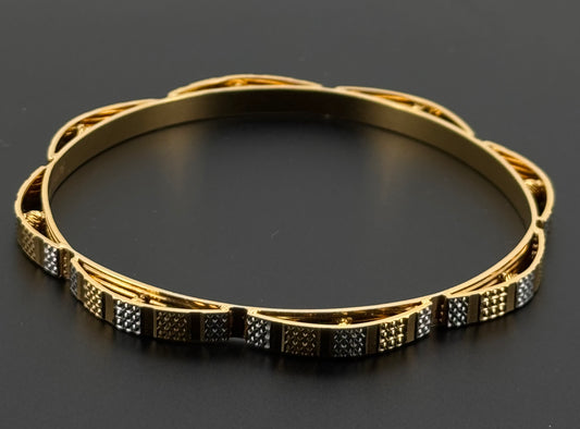 22k Solid Gold Equisite Two Tone Bangles BG5