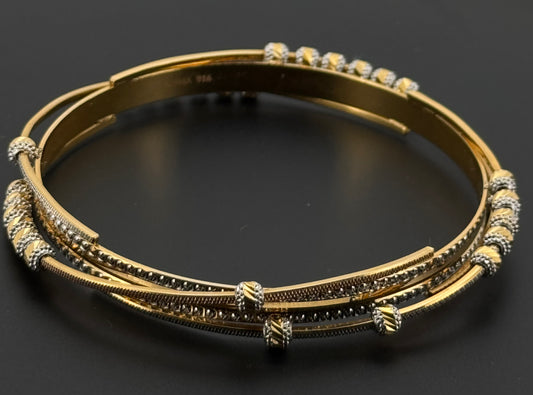 22k Solid Gold Equisite Two Tone Bangles BG7