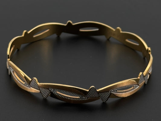 22k Solid Gold Equisite Two Tone Bangles BG9