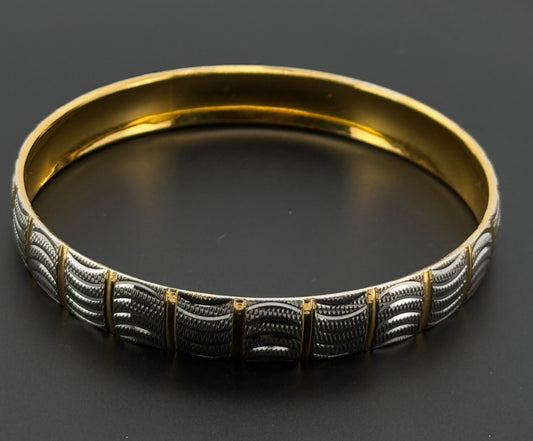 22k Solid Gold Equisite Two Tone Bangles BG12