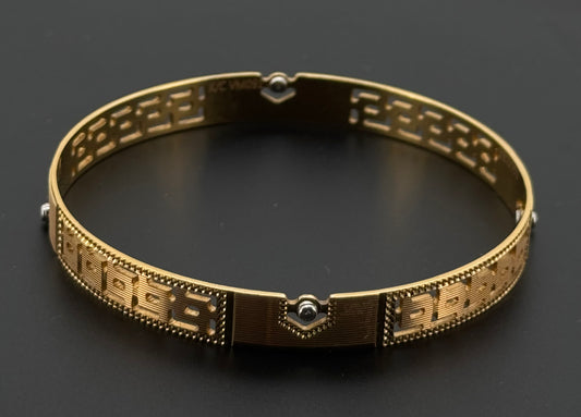 22k Solid Gold Equisite Two Tone Bangles BG16
