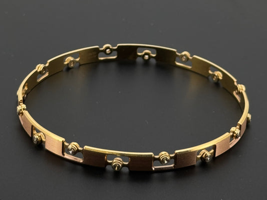22k Solid Gold Equisite Two Tone Bangles BG17