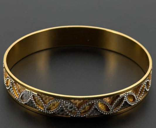 22k Solid Gold Equisite Two Tone Bangles BG24