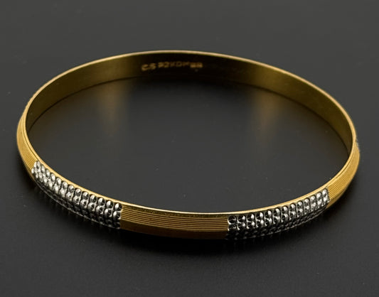 22k Solid Gold Equisite Two Tone Bangles BG33