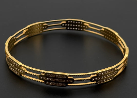 22k Solid Gold Equisite Two Tone Bangles BG34