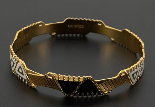 22k Solid Gold Equisite Two Tone Bangles BG36