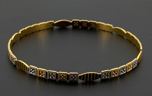 22k Solid Gold Equisite Two Tone Bangles BG37