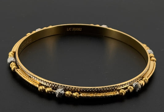 22k Solid Gold Equisite Two Tone Bangles BG40