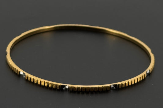 22k Solid Gold Equisite Two Tone Bangles BG45