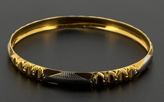 22k Solid Gold Equisite Two Tone Bangles BG46