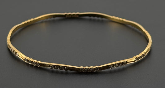 22k Solid Gold Equisite Two Tone Bangles BG54