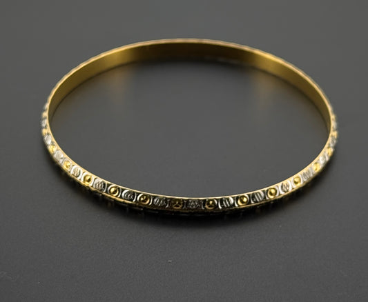 22k Solid Gold Equisite Two Tone Bangles BG55