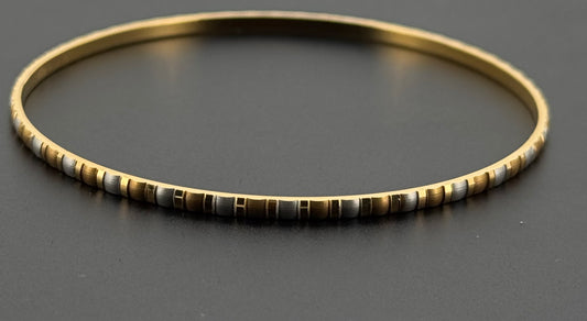 22k Solid Gold Equisite Two Tone Bangles BG62