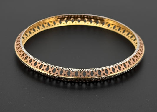 22k Solid Gold Equisite Two Tone Bangles BG65