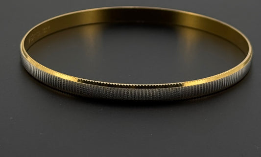 22k Solid Gold Equisite Two Tone Bangles BG72