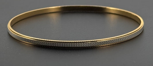 22k Solid Gold Equisite Two Tone Bangles BG77
