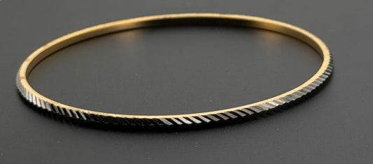 22k Solid Gold Equisite Two Tone Bangles BG86