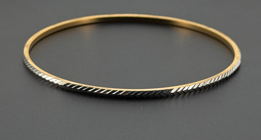 22k Solid Gold Equisite Two Tone Bangles BG80