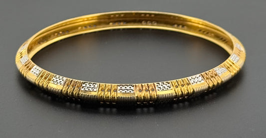 22k Solid Gold Equisite Two Tone Bangles BG84