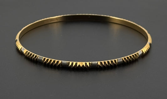 22k Solid Gold Equisite Two Tone Bangles BG86