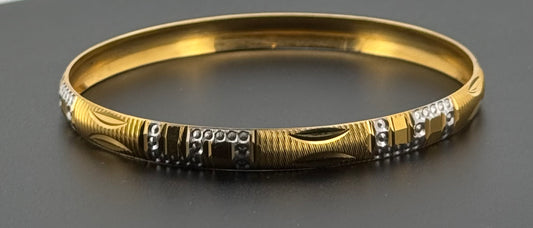 22k Solid Gold Equisite Two Tone Bangles BG87