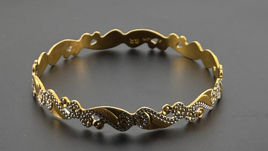 22k Solid Gold Equisite Two Tone Bangles BG139