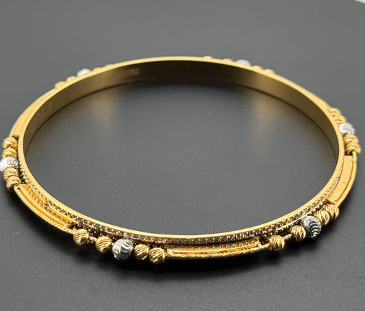 22k Solid Gold Equisite Two Tone Bangles BG184