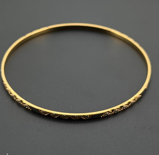 22k Solid Gold Equisite Two Tone Bangles BG188