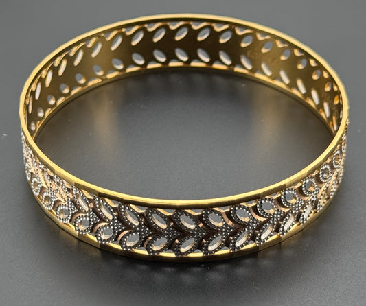 22k Solid Gold Equisite Two Tone Bangles BG196