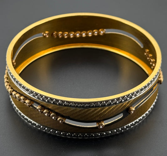 22k Solid Gold Equisite Two Tone Bangles BG200