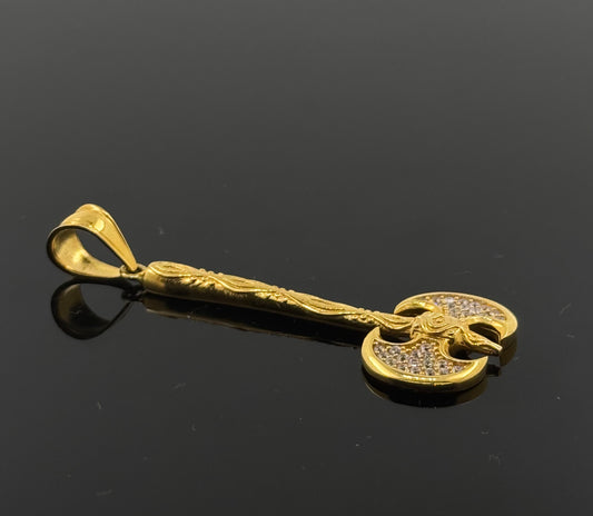 22K Solid Gold Fancy Pendants P109