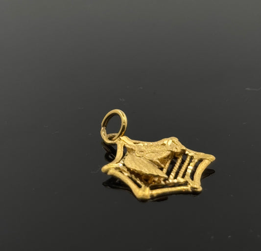 22K Solid Gold Fancy Pendants P112