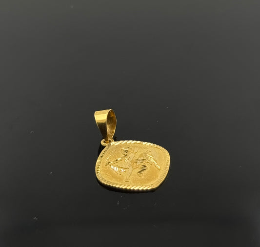 21K Solid Gold Fancy Pendants P137