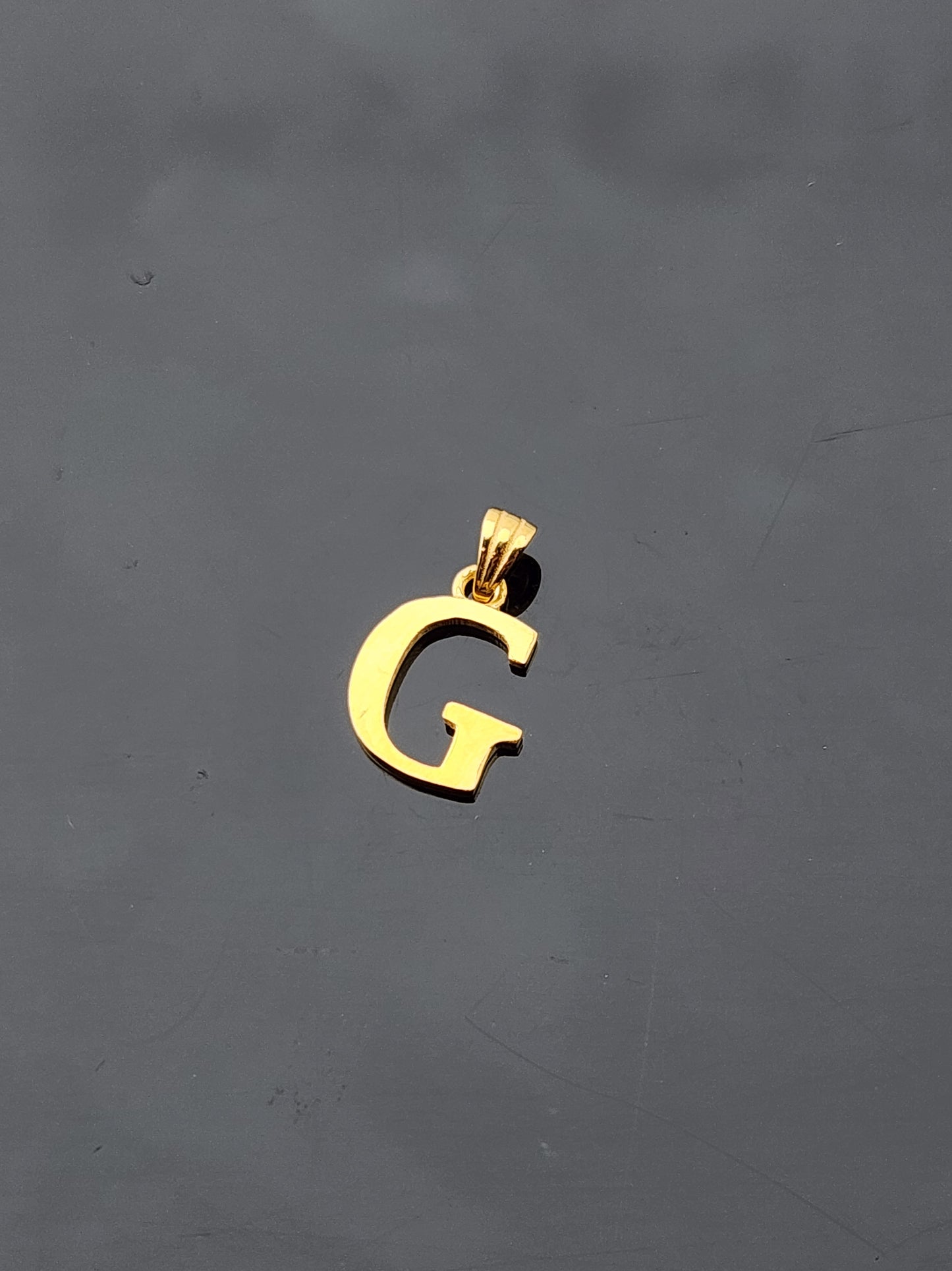 22K Solid Gold Letter Pendant P1530