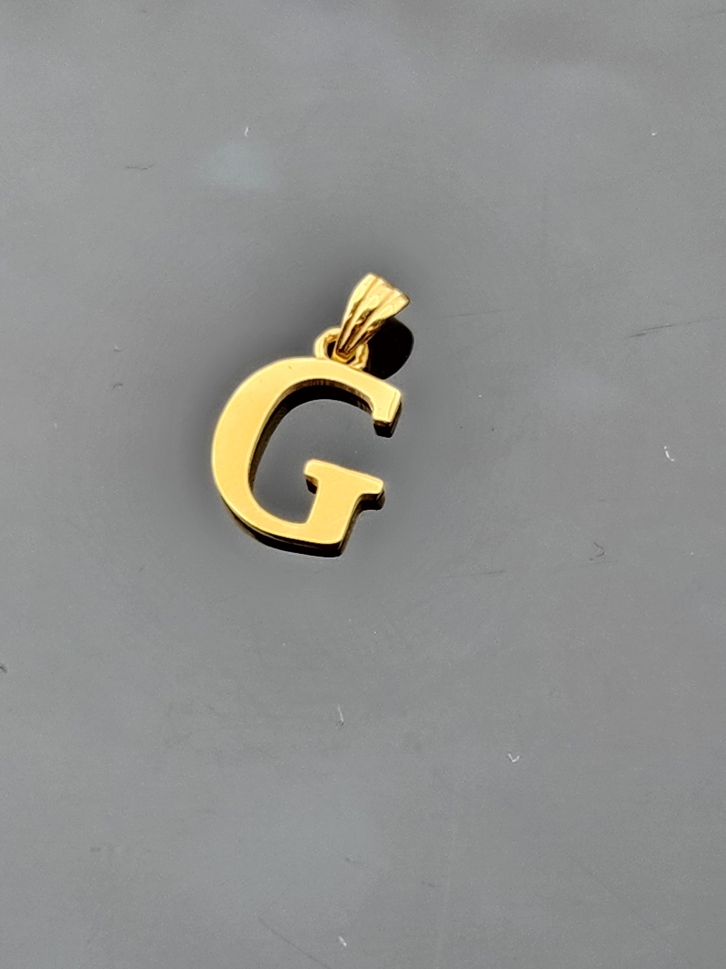 22K Solid Gold Letter Pendant P1559