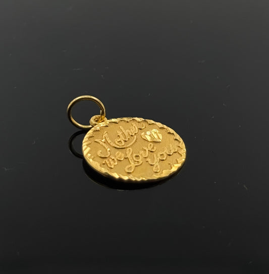 22K Solid Gold Fancy Pendants P158