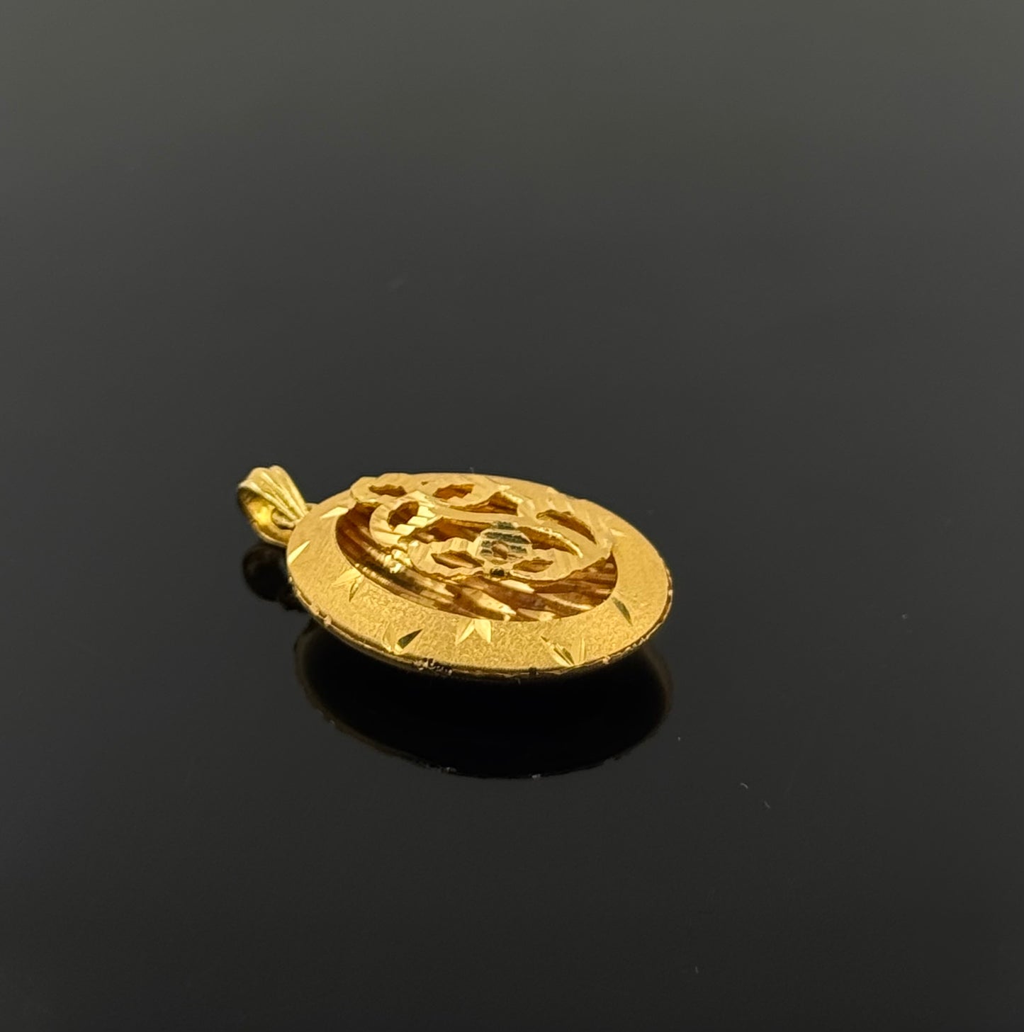 21K Solid Gold Fancy Pendants P163