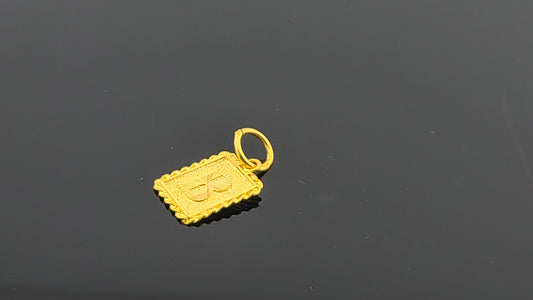 22K Solid Gold Letter Pendant P1647