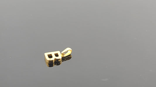 21K Solid Gold Letter Pendant P1653