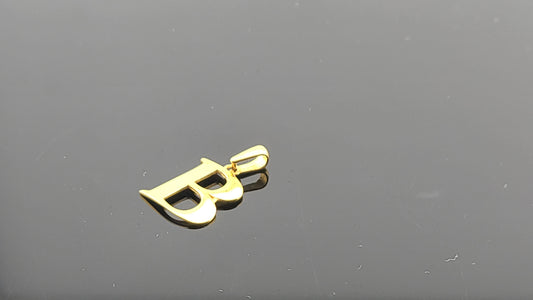 21K Solid Gold Letter Pendant P1658