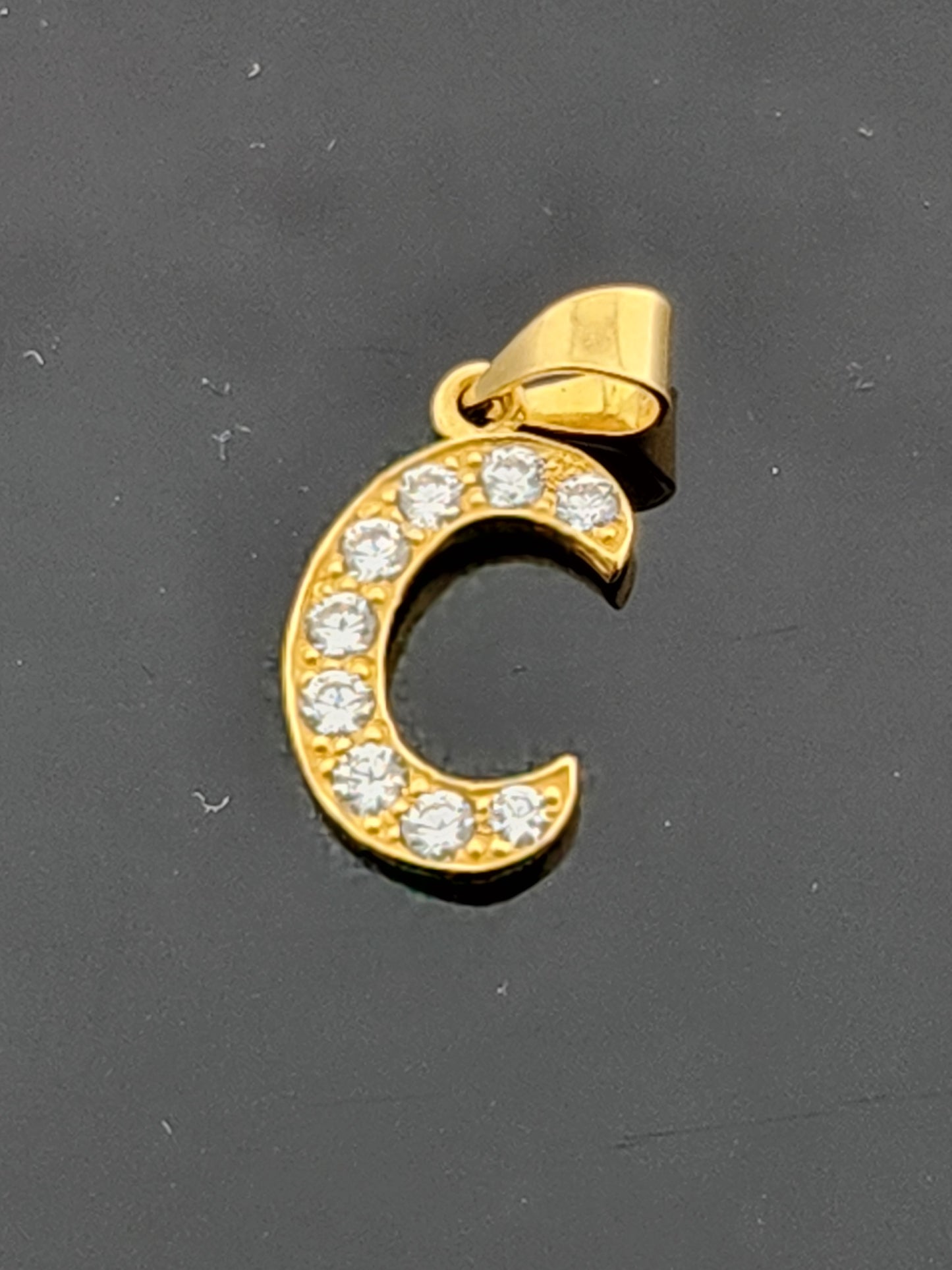 22K Solid Gold Letter Pendant P1659