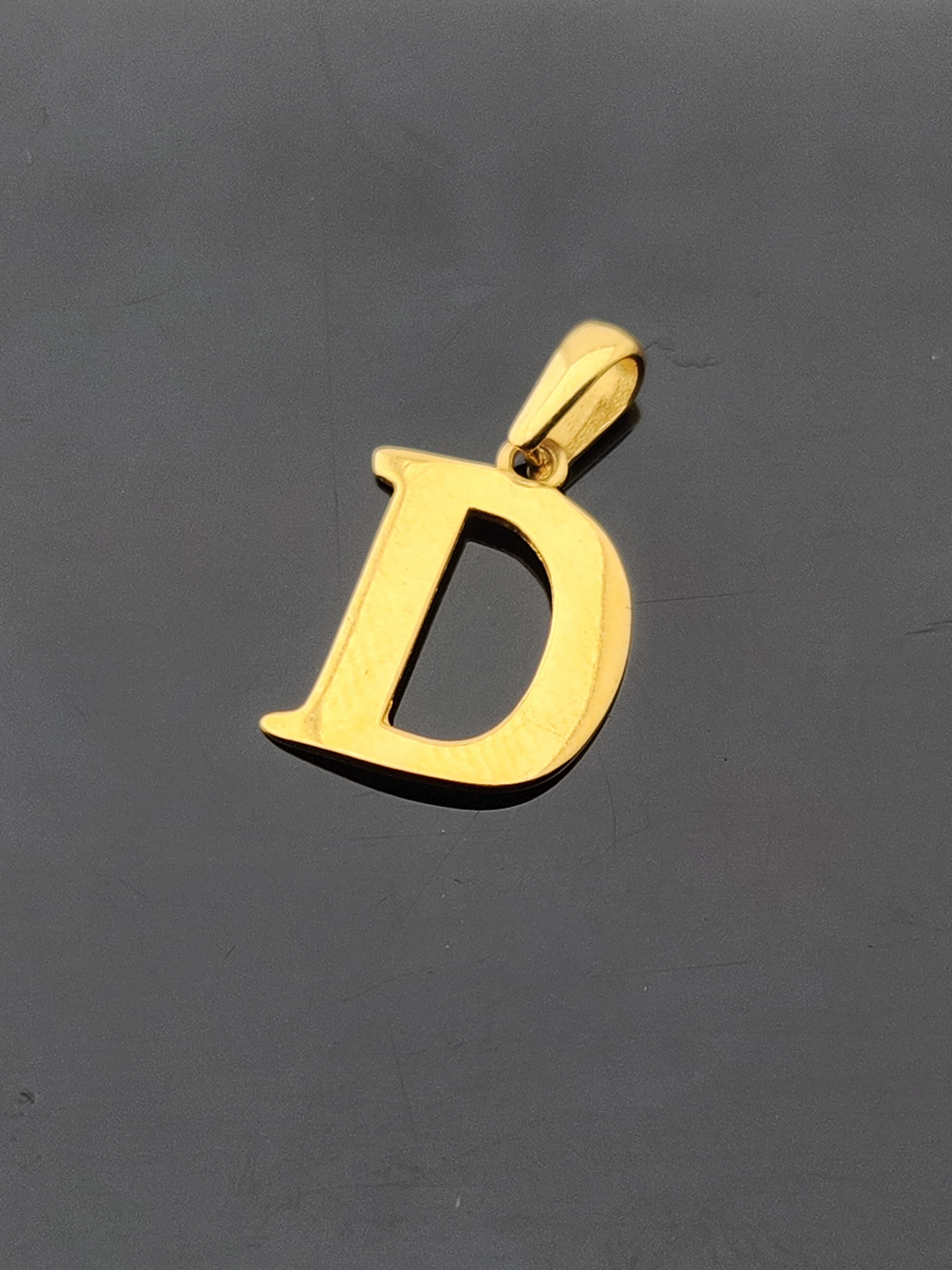 21K Solid Gold Letter Pendant P1705 – Royal Dubai Jewellers