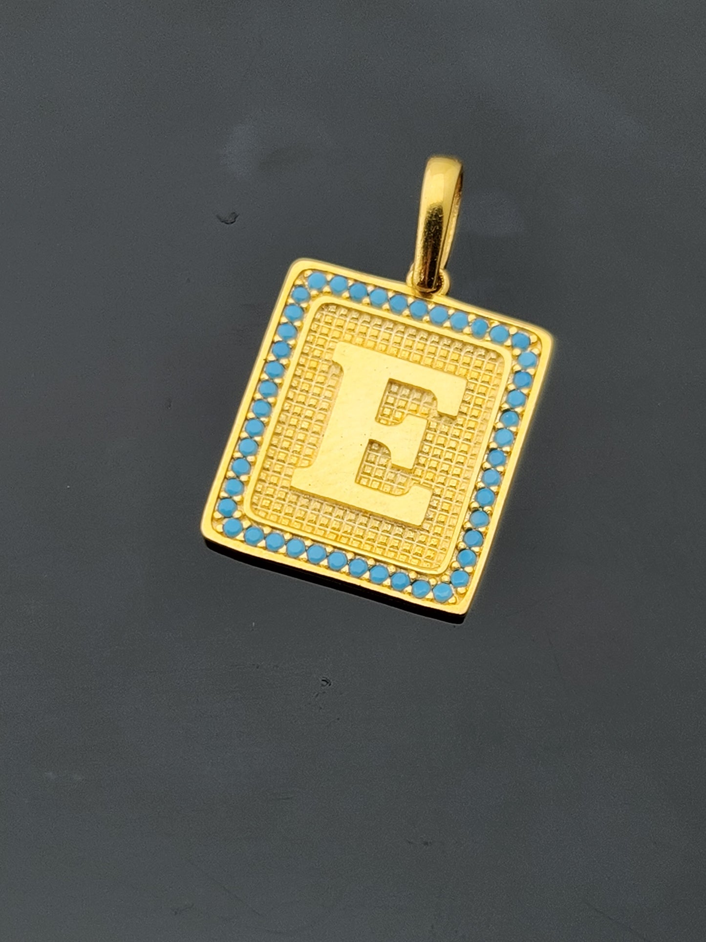 21K Solid Gold Letter Pendant P1713