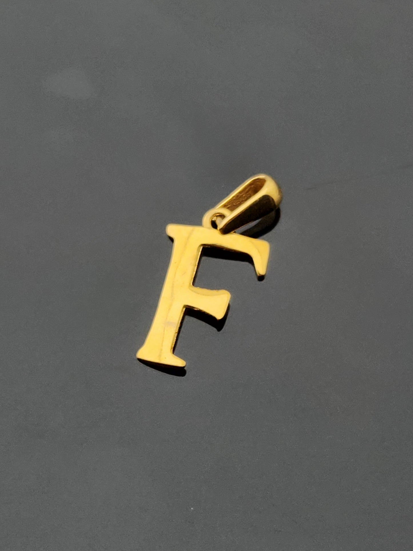 21K Solid Gold Letter Pendant P1733