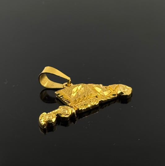 22K Solid Gold Fancy Pendants P174