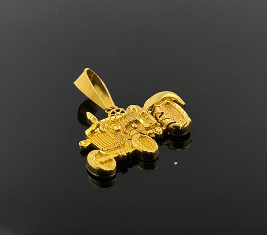 22K Solid Gold Fancy Pendants P183