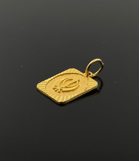 22K Solid Gold Sikh Pendants P234