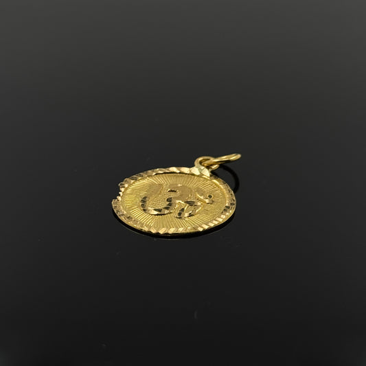 22K Solid Gold Hindu Pendants P328